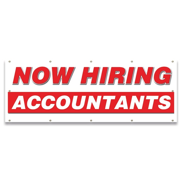 Now Hiring Accountants Banner Apply Inside Accepting Application Single Sided